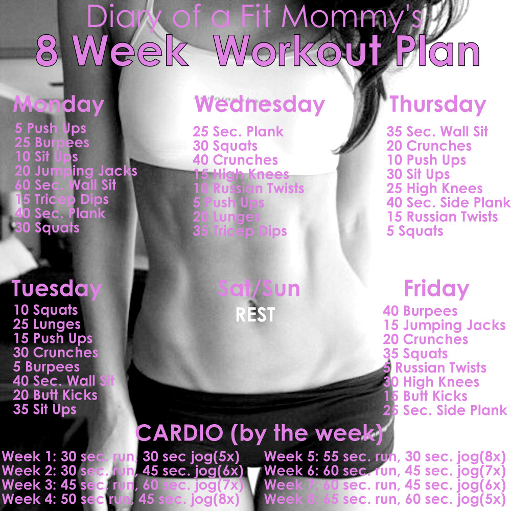 15 Minute 8 week workout plan for females for Build Muscle